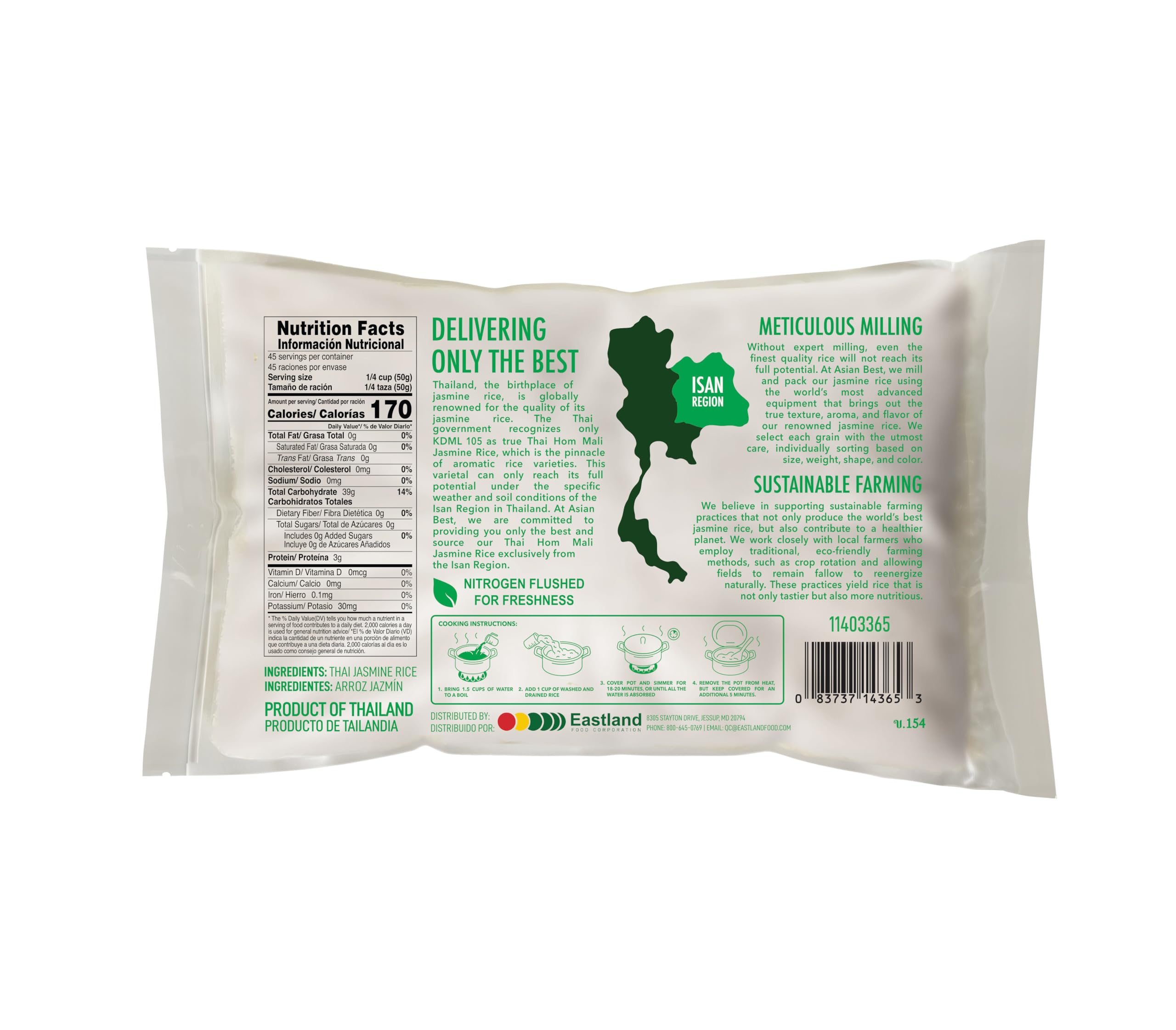 Amazon.com : Asian Best Jasmine Rice, Thai Hom Mali, Non-GMO